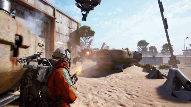 ARC Raiders fighting ARC enemies