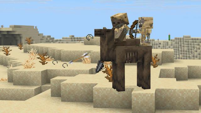 Camel husk in desert in minecraft 
