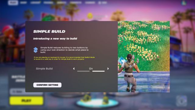 simple build pop up in fortnite